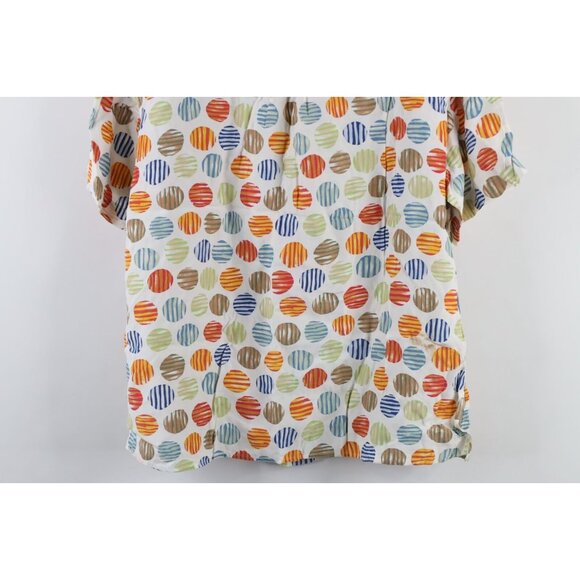 Vintage 90s Esprit Womens Medium Polka Dot Looped Collar Button Shirt Rayon - Picture 15 of 15